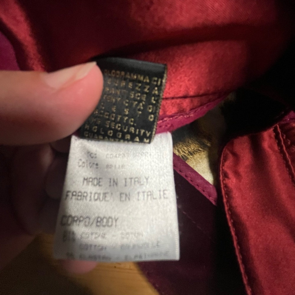 Roberto Cavalli Burgundy Velvet Cropped Pants - Picture 6 of 11